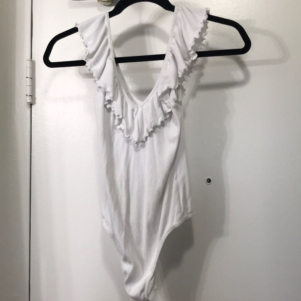 Ruffle tank bodysuit